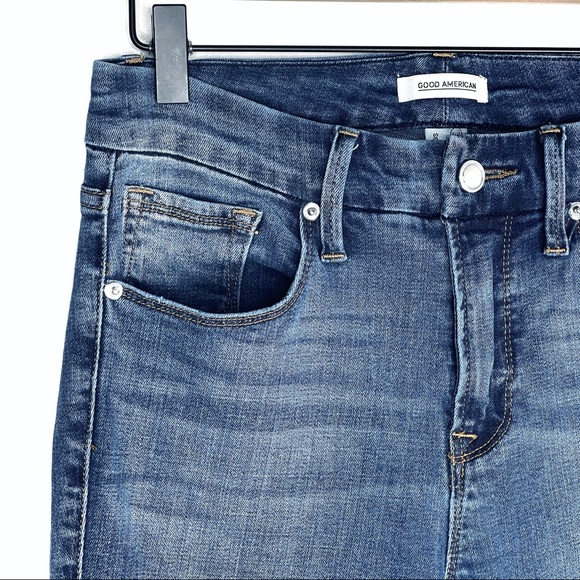 GOOD AMERICAN Good Legs High Rise Split Hem Crop Skinny Jeans 4 / 27 - Picture 4 of 11